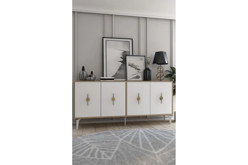 Thylen Konsollbord 180 cm - Ek/Vit - Möbler - Bord & matgrupp - Avlastningsbord & sidobord - Konsolbord & hallbord