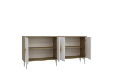 Thylen Konsollbord 180 cm - Ek/Vit - Möbler - Bord & matgrupp - Avlastningsbord & sidobord - Konsolbord & hallbord