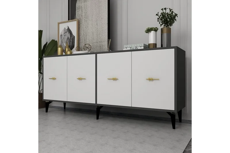 Thyros Konsollbord 180 cm - Antracit/Vit - Möbler - Bord & matgrupp - Avlastningsbord & sidobord - Konsolbord & hallbord