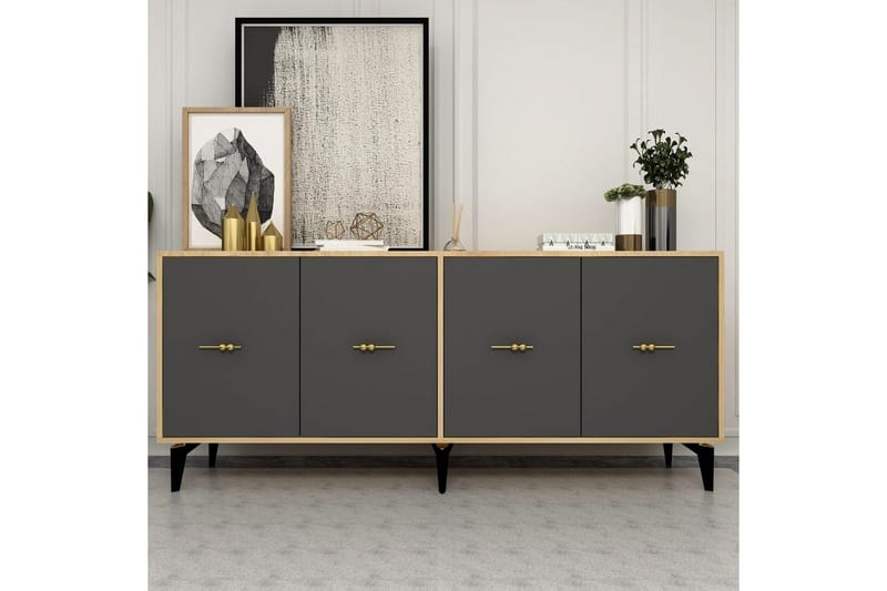 Thyros Konsollbord 180 cm - Ek/Antracit - Möbler - Bord & matgrupp - Avlastningsbord & sidobord - Konsolbord & hallbord