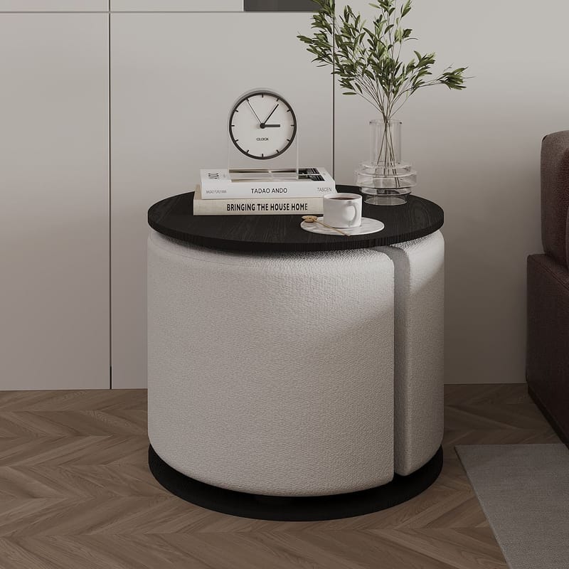 Torven Set med sidobord 43x47x43 cm - Svart - Möbler - Bord & matgrupp - Avlastningsbord & sidobord - Brickbord & småbord