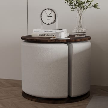 Torven Set med sidobord 43x47x43 cm - Valnöt - Möbler - Bord & matgrupp - Avlastningsbord & sidobord - Brickbord & småbord