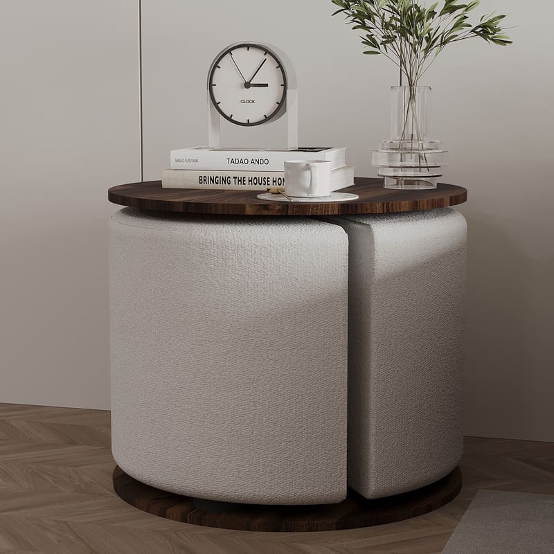 Torven Set med sidobord 43x47x43 cm - Valnöt - Möbler - Bord & matgrupp - Avlastningsbord & sidobord - Brickbord & småbord