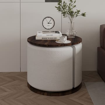 Torven Set med sidobord 43x47x43 cm - Valnöt - Möbler - Bord & matgrupp - Avlastningsbord & sidobord - Brickbord & småbord