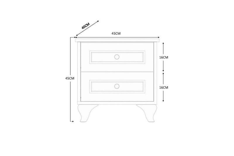 Torvenn Sängbord 45 cm - Matt Vit - Möbler - Bord & matgrupp - Avlastningsbord & sidobord - Sängbord & nattduksbord