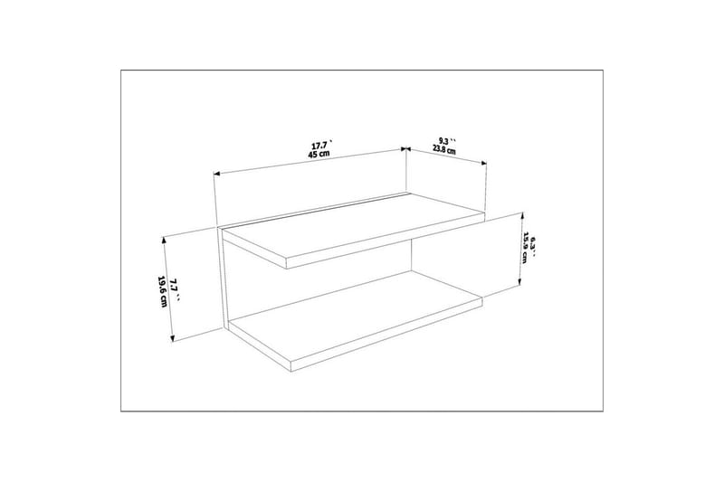 Torvic Sängbord 45 cm - Brun - Möbler - Bord & matgrupp - Avlastningsbord & sidobord - Sängbord & nattduksbord