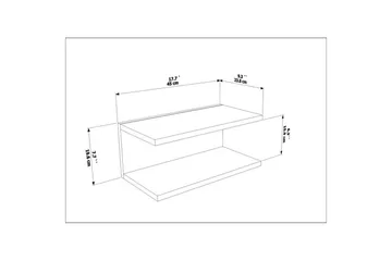 Torvic Sängbord 45 cm - Brun - Möbler - Bord & matgrupp - Avlastningsbord & sidobord - Sängbord & nattduksbord