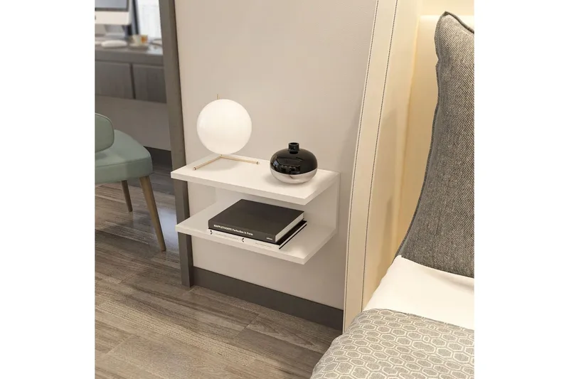 Torvic Sängbord 45 cm - Vit - Möbler - Bord & matgrupp - Avlastningsbord & sidobord - Sängbord & nattduksbord