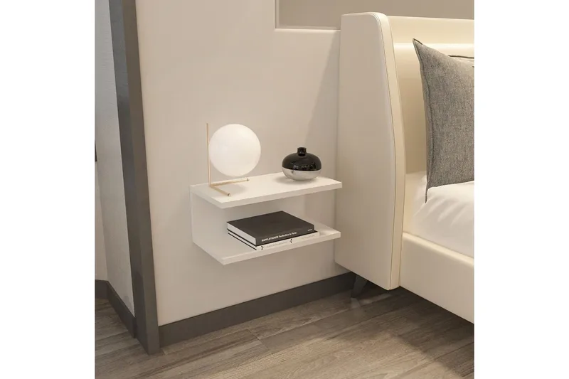Torvic Sängbord 45 cm - Vit - Möbler - Bord & matgrupp - Avlastningsbord & sidobord - Sängbord & nattduksbord