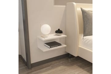 Torvic Vägghängt Sängbord 45 cm, Förvaring med Hylla - Vit - Möbler - Bord & matgrupp - Avlastningsbord & sidobord - Sängbord & nattduksbord