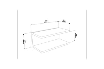 Torvic Vägghängt Sängbord 45 cm, Förvaring med Hylla - Vit - Möbler - Bord & matgrupp - Avlastningsbord & sidobord - Sängbord & nattduksbord