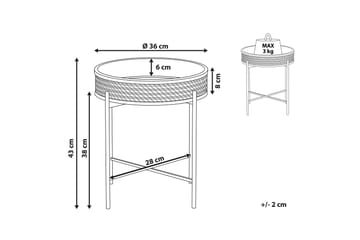 Tulbing Sidobord 36 cm - Natur/Beige/Svart - Möbler - Bord & matgrupp - Avlastningsbord & sidobord - Lampbord & sidobord