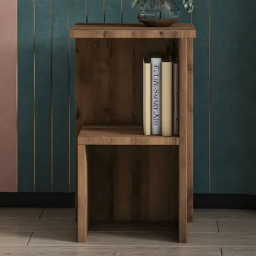 Tunel Nattduksbord 29,6x50x29,6 cm - antik valnöt - Möbler - Bord & matgrupp - Avlastningsbord & sidobord - Sängbord & nattduksbord