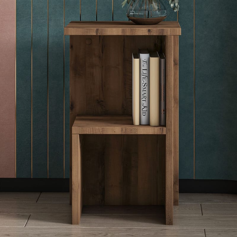 Tunel Nattduksbord 29,6x50x29,6 cm - antik valnöt - Möbler - Bord & matgrupp - Avlastningsbord & sidobord - Sängbord & nattduksbord