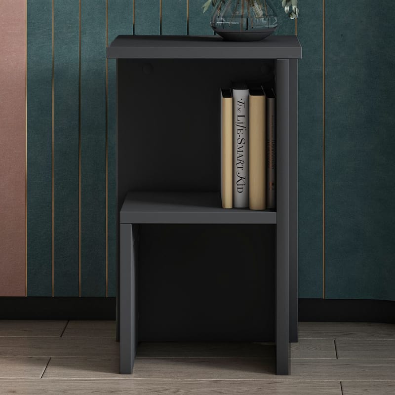 Tunel Nattduksbord 29,6x50x29,6 cm - Antracit - Möbler - Bord & matgrupp - Avlastningsbord & sidobord - Sängbord & nattduksbord