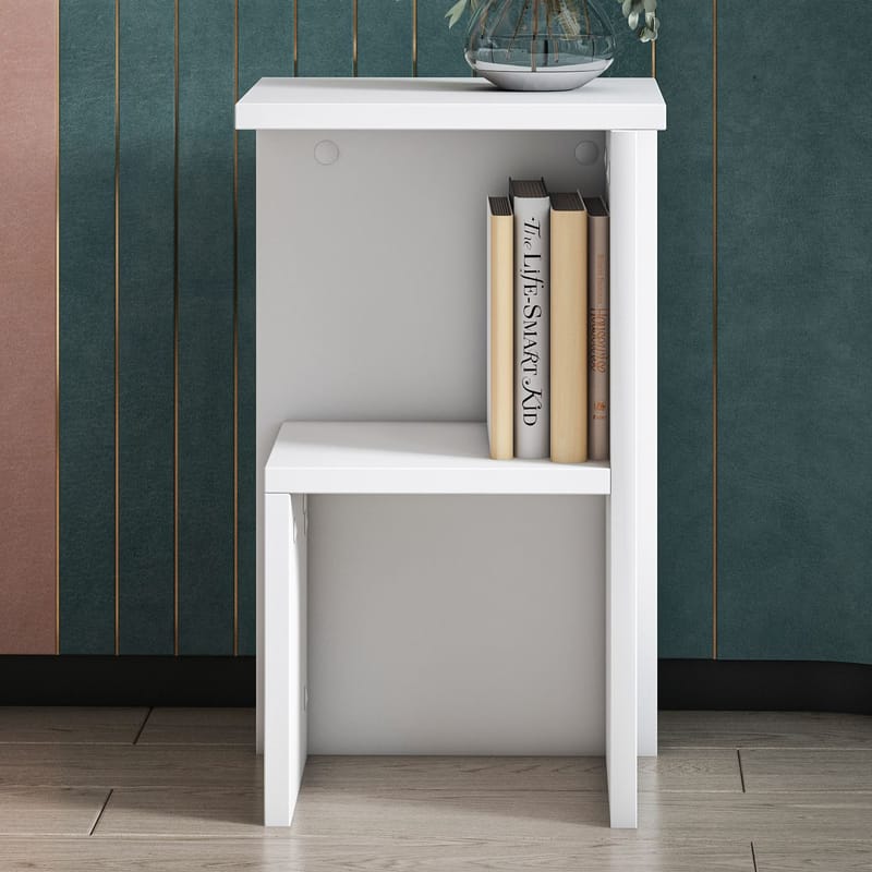Tunel Nattduksbord 29,6x50x29,6 cm - Vit - Möbler - Bord & matgrupp - Avlastningsbord & sidobord - Sängbord & nattduksbord
