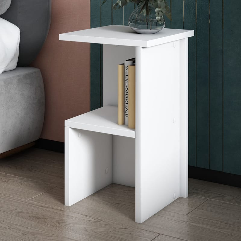 Tunel Nattduksbord 29,6x50x29,6 cm - Vit - Möbler - Bord & matgrupp - Avlastningsbord & sidobord - Sängbord & nattduksbord