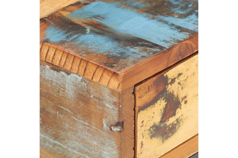 U-format sidobord 45x30x61 cm massivt återvunnet trä - Flerfärgad - Lampbord & sidobord - Brickbord & småbord
