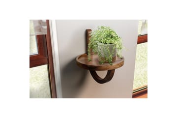 Vägghylla Wohnling Runt massivt trä sängvägg monterad lantlig stil - Möbler - Bord & matgrupp - Avlastningsbord & sidobord - Sängbord & nattduksbord