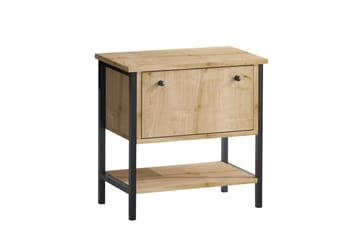 Valery Sängbord 55 cm - Ek/Svart - Möbler - Bord & matgrupp - Avlastningsbord & sidobord - Sängbord & nattduksbord