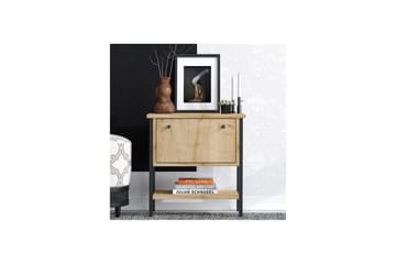 Valery Sängbord 55 cm - Ek/Svart - Möbler - Bord & matgrupp - Avlastningsbord & sidobord - Sängbord & nattduksbord