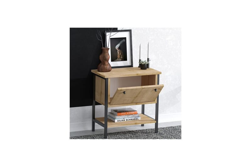 Valery Sängbord 55 cm - Ek/Svart - Möbler - Bord & matgrupp - Avlastningsbord & sidobord - Sängbord & nattduksbord