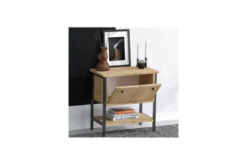 Valery Sängbord 55 cm - Ek/Svart - Möbler - Bord & matgrupp - Avlastningsbord & sidobord - Sängbord & nattduksbord