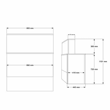 Valren Receptionbord 90x110x44,5 cm - Baroq och antracit - Möbler - Bord & matgrupp - Avlastningsbord & sidobord - Konsolbord & hallbord