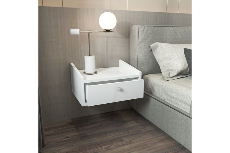 Valros Sängbord 45 cm - Vit - Möbler - Bord & matgrupp - Avlastningsbord & sidobord - Sängbord & nattduksbord