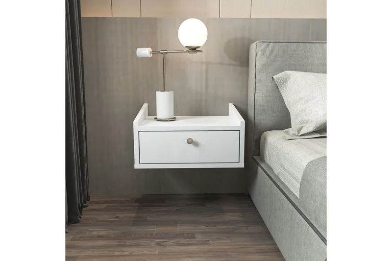 Valros Sängbord 45 cm - Vit - Möbler - Bord & matgrupp - Avlastningsbord & sidobord - Sängbord & nattduksbord