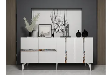 Vania Konsollbord 150 cm - Vit/Silver - Möbler - Bord & matgrupp - Avlastningsbord & sidobord - Konsolbord & hallbord