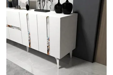 Vania Konsollbord 150 cm - Vit/Silver - Möbler - Bord & matgrupp - Avlastningsbord & sidobord - Konsolbord & hallbord