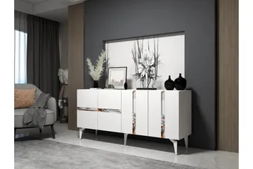 Vania Konsollbord 150 cm - Vit/Silver - Möbler - Bord & matgrupp - Avlastningsbord & sidobord - Konsolbord & hallbord