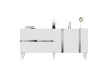 Vania Konsollbord 150 cm - Vit/Silver - Möbler - Bord & matgrupp - Avlastningsbord & sidobord - Konsolbord & hallbord