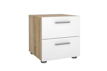 Vansu Sängbord 40 cm - Vit/Natur - Möbler - Bord & matgrupp - Avlastningsbord & sidobord - Sängbord & nattduksbord