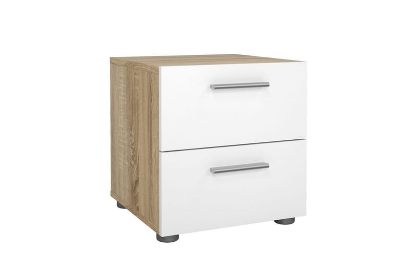 Vansu Sängbord 40 cm - Vit/Natur - Möbler - Bord & matgrupp - Avlastningsbord & sidobord - Sängbord & nattduksbord