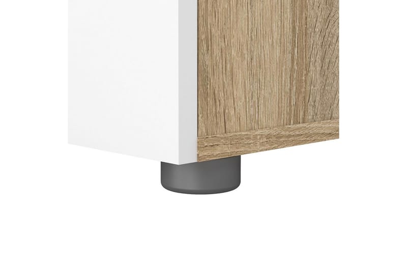 Vansu Sängbord 40 cm - Vit/Natur - Möbler - Bord & matgrupp - Avlastningsbord & sidobord - Sängbord & nattduksbord