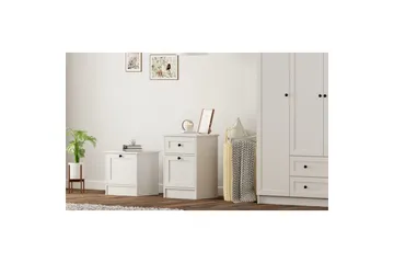 Varion Sängbord 45 cm - Matt Vit - Möbler - Bord & matgrupp - Avlastningsbord & sidobord - Sängbord & nattduksbord