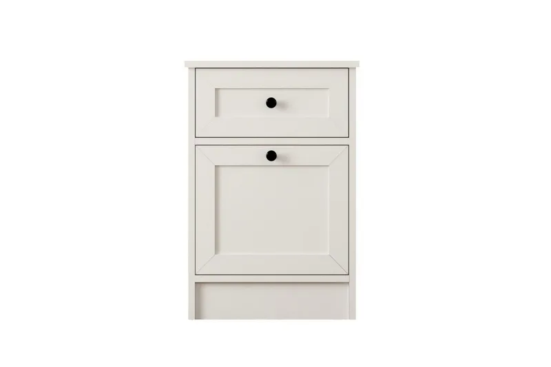 Varion Sängbord 45 cm, Matt Vit