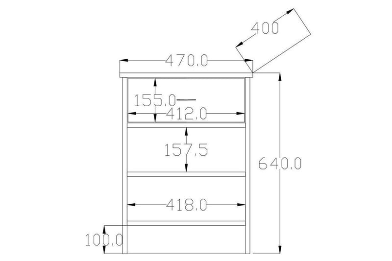 Varion Sängbord 45 cm - Matt Vit - Möbler - Bord & matgrupp - Avlastningsbord & sidobord - Sängbord & nattduksbord