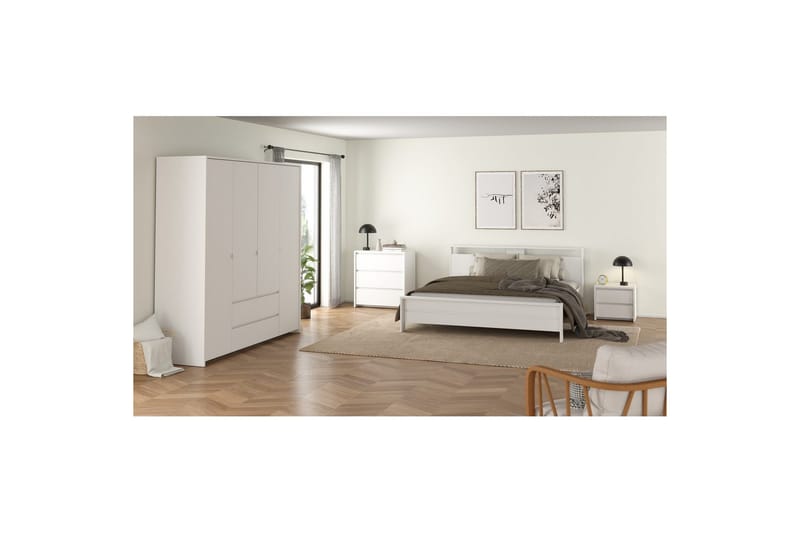 Varun Sängbord 52 cm - Vit - Möbler - Bord & matgrupp - Avlastningsbord & sidobord - Sängbord & nattduksbord