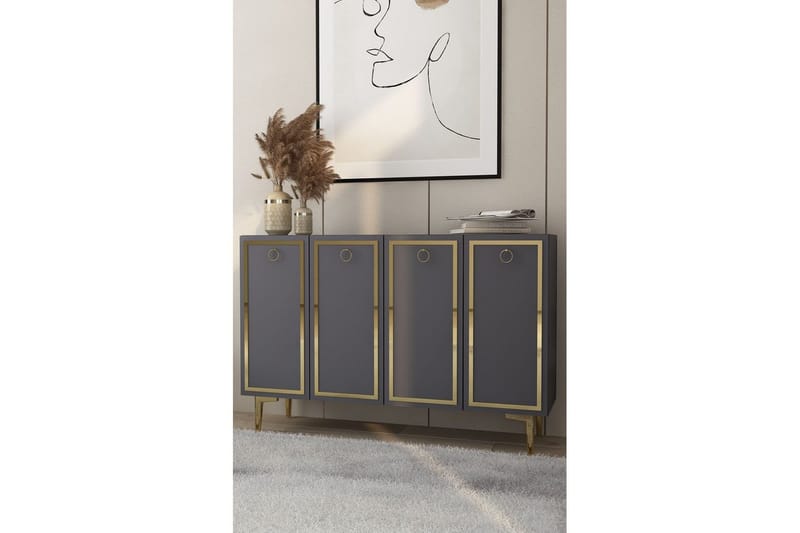 Velorae Konsollbord 120 cm - Antracit/Guld - Möbler - Bord & matgrupp - Avlastningsbord & sidobord - Konsolbord & hallbord