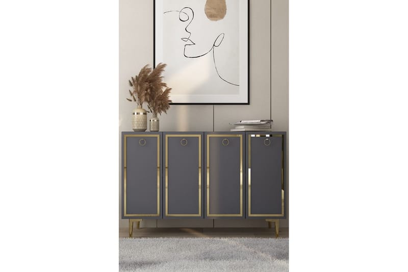 Velorae Konsollbord 120 cm - Antracit/Guld - Möbler - Bord & matgrupp - Avlastningsbord & sidobord - Konsolbord & hallbord