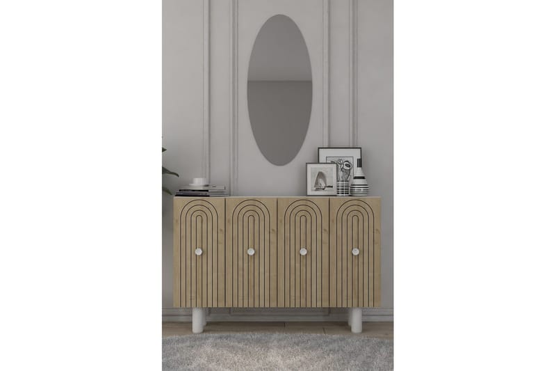 Velorae Konsollbord 120 cm - Vit/Ek - Möbler - Bord & matgrupp - Avlastningsbord & sidobord - Konsolbord & hallbord