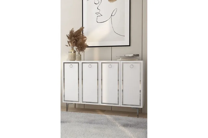 Velorae Konsollbord 120 cm - Vit/Silver - Möbler - Bord & matgrupp - Avlastningsbord & sidobord - Konsolbord & hallbord