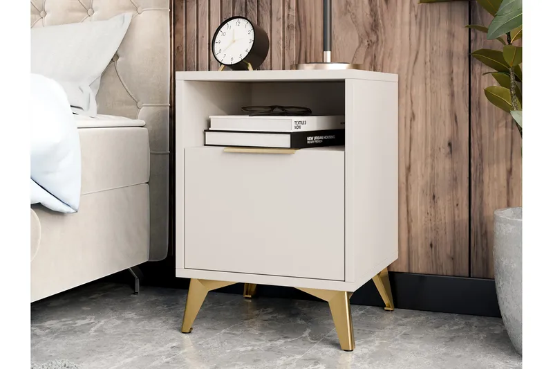 Vemdalen Sängbord 44 cm - Sand beige - Möbler - Bord & matgrupp - Avlastningsbord & sidobord - Sängbord & nattduksbord