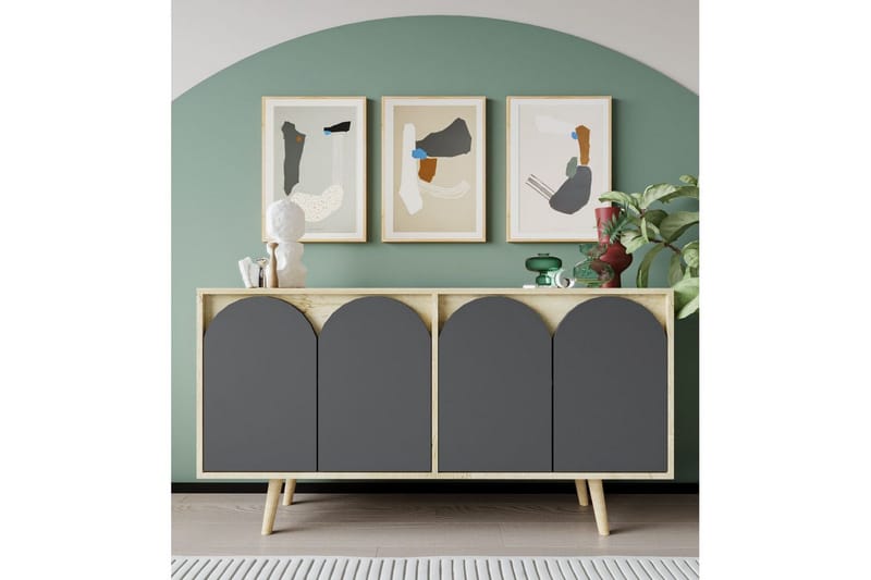 Venezia Konsollbord 150x150 cm - Brun/Antracit - Möbler - Bord & matgrupp - Avlastningsbord & sidobord - Konsolbord & hallbord