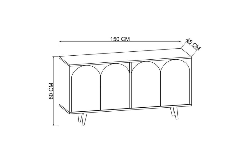 Venezia Konsollbord 150x150 cm - Vit - Möbler - Bord & matgrupp - Avlastningsbord & sidobord - Konsolbord & hallbord
