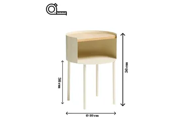 Veyric Sidobord 40 cm - Cream - Möbler - Bord & matgrupp - Avlastningsbord & sidobord - Lampbord & sidobord