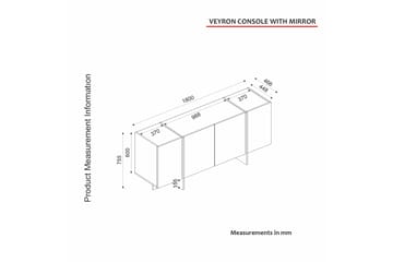 Veyron Konsollbord 180 cm - Beige/Sandsten - Möbler - Bord & matgrupp - Avlastningsbord & sidobord - Konsolbord & hallbord